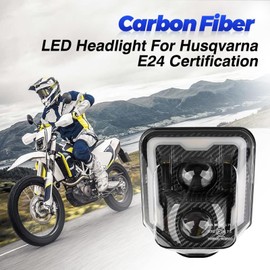 Dirt Bike 72W Carbon Fiber LED headlight High Low Beam DRL for Husqvarna 701 supermotor 701 Enduro FE250 FE350S FE450 FE501 FE501S TE250i TE300i 2017-2022