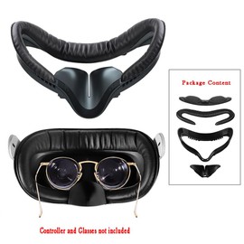 Unbranded Leather Cushion Face Cover Eye Foam Mask Pad for Oculus Quest 2 VR Accessories