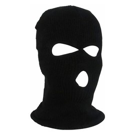 Gadgetking 3 Hole Full Face Ski Mask Winter Cap Balaclava Hood Beanie Cap Hats Military Tactical Swat Warmer 2 Motorcycle Helmet Motorbike Paintball Paint Balling (Black)