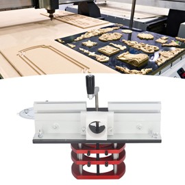Router Kit, Woodworking Table Base Plate Router with Top Plate Router Lifting Base Slotting Trimming Chamfering Table Top for Engraving, Slotting, Trimming (Black)