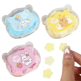 JEYORZY 3 Boxes of Soap Paper Soap Sheets, Paper Soap, Soap Box Leaf Soap, Portable Soap Sheets, Soap Sheets, Travel Portable Paper, Mini Travel Portable Paper Soap