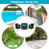 Goplus 4-Piece Rattan Patio Set, Outdoor/Indoor Wicker Conversation Set for