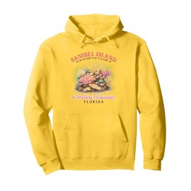 Sanibel Island FL Retro Florida Beach Shelling Coastal Pullover Hoodie
