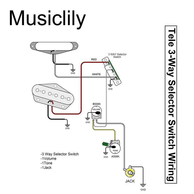 Musiclily Pro 3-Way Pickup Selector Switch Lever Switch for Import