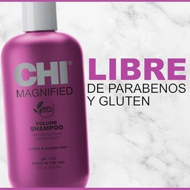 Champú CHI Magnified Volume, Ayuda a fortalecer el cabello y añadir volumen, Para todo tipo de cabellos, Sin sulfatos, parabenos ni crueldad, 355 ml