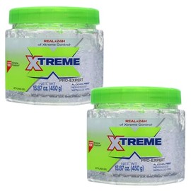 Xtreme Professional Styling Gel, Clear with Aloe Vera, Alcohol-Free, Maximum Hold, 15.87 oz, 2 Pack