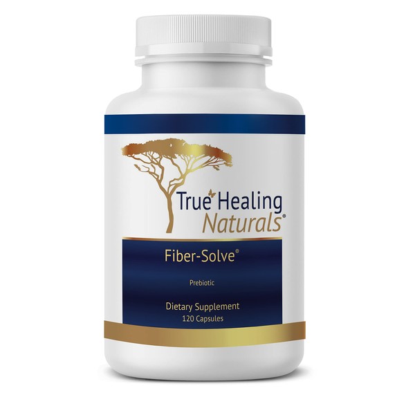 True Healing Naturals - Fiber-Solve - Prebiotic Supplement - 2,000 mg of Prebiotic - 120 Capsules