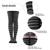 ZXOLDZX 4 Pairs Women's Striped Arm Warmer Long Striped Socks