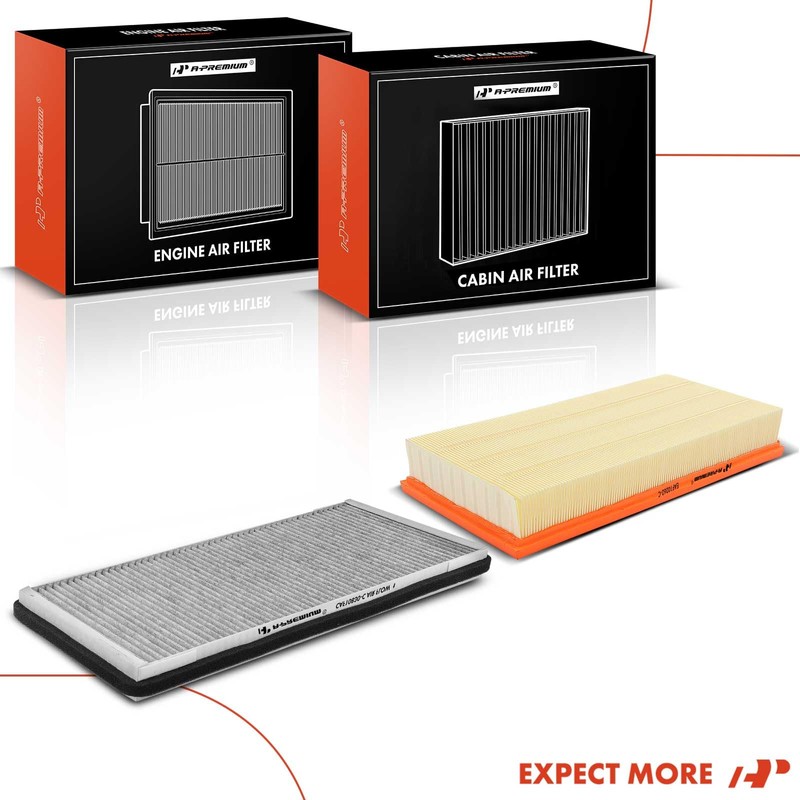 A-Premium Engine & Cabin Air Filter w/Activated Carbon Compatible with