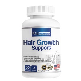 Key Supplement Hair growth support for hair care only Contains 10000 mcg of biotin Levi hair loss foot US direct shipping, 1 pc, 60 tablets / 키서플리먼트 오직 머리카락 관리만을 위한 헤어그로우 서포트 바이오틴 10000 mcg 함유 리바이 탈모 발 미국 직배송, 1개, 60정