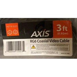 AXIS(TM) (2) AXIS PET10-5223 Axis RG6 Coaxial Video Cable (3ft)