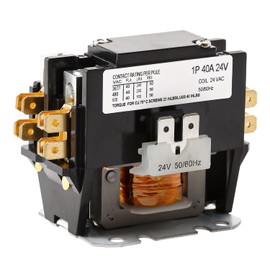 Seentech Heavy-Duty 1-Pole 40 Amp Contactor with 24VAC Coil - Perfectly Compatible with relays, air conditioners, Heat Pumps, and Refrigeration Systems