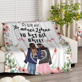 MAST DOO Geschenke für Freundin, Beste Freundin Geschenke, Valentinstag Geburtstagsgeschenk Kuscheldecke Flauschige, Beste Freundinnen Geschenkideen, Super weiche Fleecedecke 150x130cm