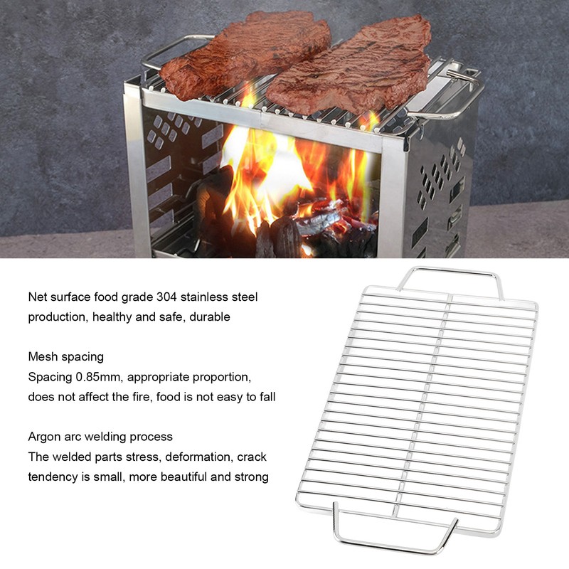 BBQ Grill Grate Stainless Steel Barbecue Wire Mesh Multifunction Cooking