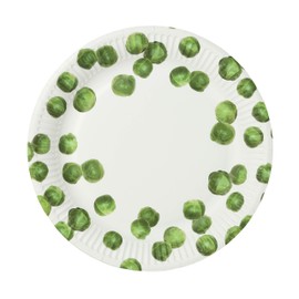 Talking Tables (Talking Table) Paper Plates (20 cm) Brussel Sprout Pattern (Sprouting)