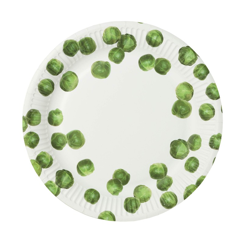 Talking Tables (Talking Table) Paper Plates (20 cm) Brussel Sprout