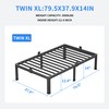 MAF 14 Inch Twin XL Metal Platform Bed Frames with