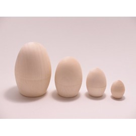 Shiraki Matryoshka Egg Mold Set of 4 [Made in Russia]