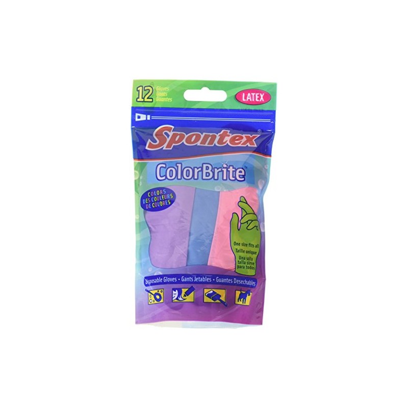 Spontex ColorBrite Latex Gloves