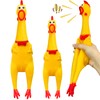 2Pcs Large Screaming Rubber Chickens,15 Inch 12 Inch Yellow Squawking
