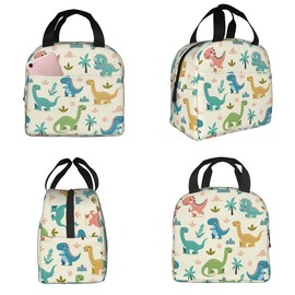 Lunch Bag, Insulated, Thermal, Dinosaur Pattern, Cute, Bento Bag, Insulated, Waterproof, Leak Proof, Large Capacity, Large Capacity, Bento Bag, Handbag, Kids, Men's, Women's, Tote Bag, Handbag (5)