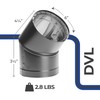 DuraVent 6DVL-E45 DVL Galvanized Steel/Stainless Steel Double Wall Wood Burning