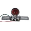 SZYUMO Red Lens Silver Motorcycle Tail Light Brake License Plate