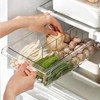 HUAYT Fridge Organisers,Fridge Drawer Storage Bins with Adjustable Slide Rail,Unique