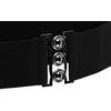 BlackButterfly Wide Elastic Waist Cinch Stretch Waistband Retro Clasp Buckle