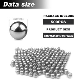 500 Pcs 0.3"inch Steel Ball Bearing 8mm Precision Bearings 5/16 Inch