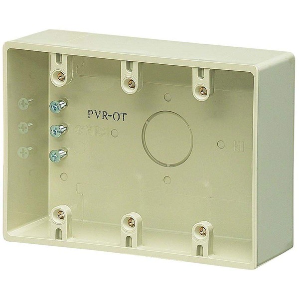Mirai Industry PVR-0TM 3 Exposed Switch Box No Connector No Knock Hole Milky White Price for 1 Piece