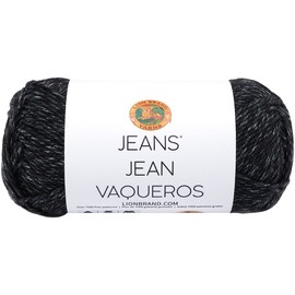 Lion Brand Yarn 505-153 Jeans Yarn, Stovepipe, Black
