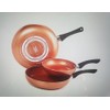 Copper Cuisine by Healthy Living Skillets. 3-piece nonstick cookware set