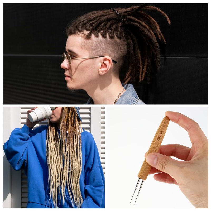 Sibba Dreadlock Crochet Hooks, 3 Pieces Dreadlock Hook Tool, Durable