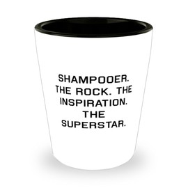Unique Shampooer Gifts, SHAMPOOER. THE ROCK. THE INSPIRATION. THE, Sarcastic Birthday Shot Glass Gifts For Men Women From Boss, Hair care, Conditioner, Hair products, Beauty products, Gifts for her,