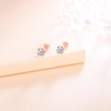 MOOFUN Zircon Stud Earrings Rose Gold/Silver/Gold Women's Earrings Stud 925
