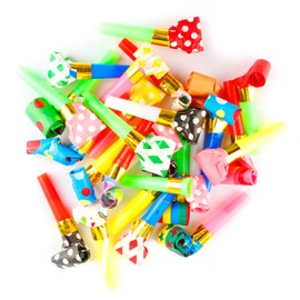 Bojueshaw 25PCS Colorful Party Horn Roll – Fun Celebration Accessory for Cheerleading, Birthday Parties, and Festive Gatherings – Ideal for Parties and Special Occasions