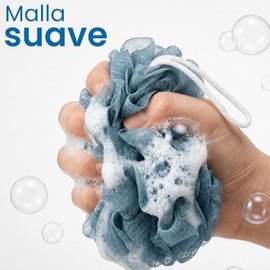Triko Set Piezas Esponja Baño Malla Ducha Exfoliante Corporal Suave Textura Fina Limpieza Profunda Piel Espuma Lujosa Colores Surtidos Cuerda Colgar