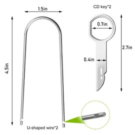 4 PCS Car Radio Removal Pry Tool, U-Shaped Wires+Keys
