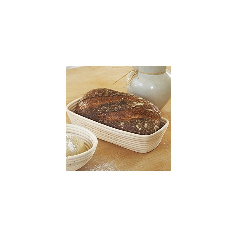 Oblong Rattan Proofing Basket (Banneton or Brotform) by Happy Sales
