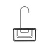 Croydex Matt Black Hook Over Shower Caddy, Durable Powder-Coated Mild