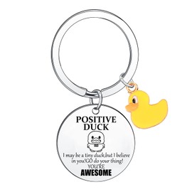 Ghloyza Positive Duck Keyring Duck Gifts for Duck Lovers Gifts Inspirational Keyring Gifts