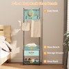 HOMEKOKO Narrow Coat Rack Shoe Bench, Hall Tree for Small