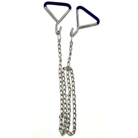 60in OB Apparatus Chain and Handles Set of 3 (1 Chain + 2 Handles) - Grip Coated Handles - Calf Pulling Chain, Brithing, Calving, Calf Delivery Device - Stainless Steel