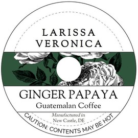 Ginger Papaya Guatemalan Coffee (Single Serve K-Cup Pods) (Gourmet, Naturally Flavored, Whole Coffee Beans) (12 pods, ZIN: 576938)
