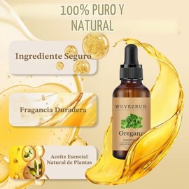 Aceite esencial de orégano de 1.06 onzas líquidas, aceites 100% puros y naturales para difusor de aromaterapia, 1 onza líquida/orégano