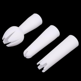 3 Pcs White Set Whip Cream Dispenser Head Whipped Nozzle Mounting Mouth Base Tips Dinning Bar Whip Cream Special Head Cream