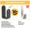2 Pack Heavy Duty 2x4 Door Barricade Brackets Steel U