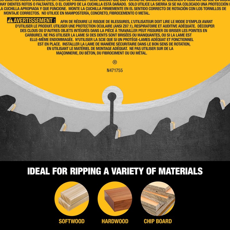 DEWALT 10-Inch Miter / Table Saw Blade, ATB, Thin Kerf,