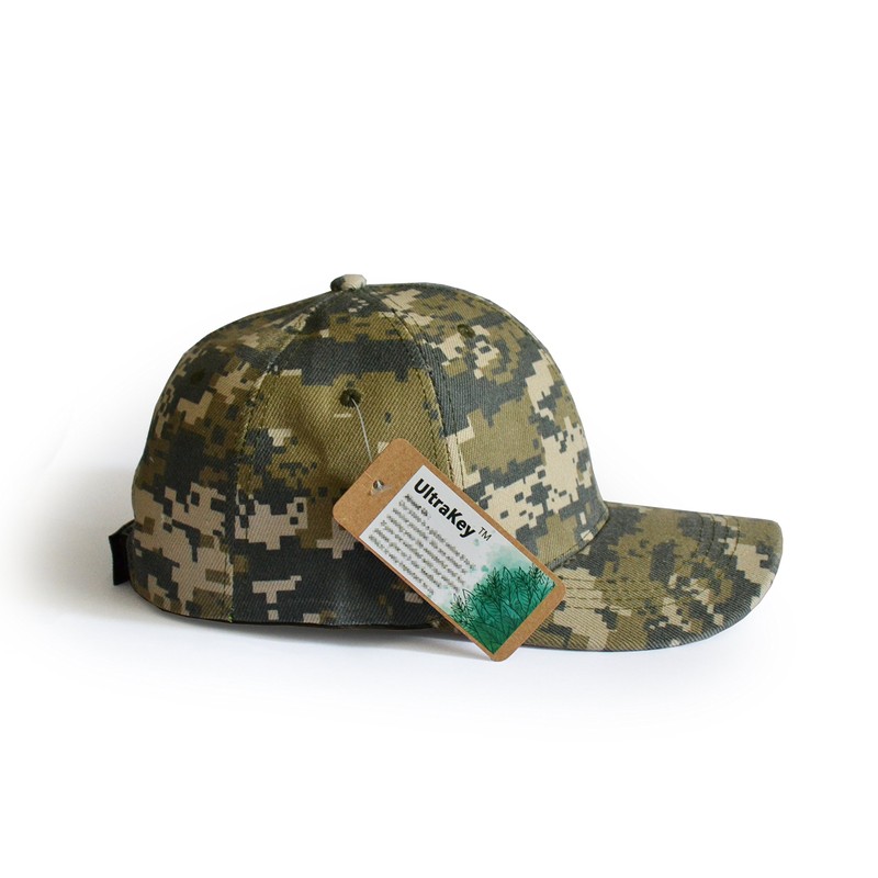 [UltraKey] ベースボールキャップ、迷彩帽子、つば付け帽子、お釣り、キャンプ、狩猟等の室外活動に適用します デジタル格子カモフラージュ